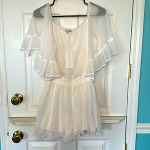 Frilly Off-White Romper